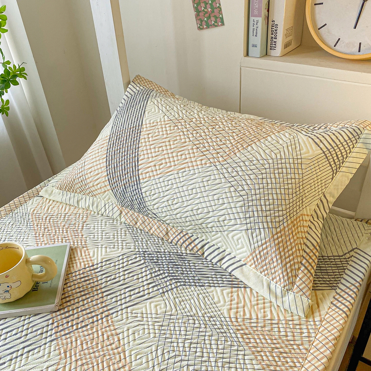 91家纺网 家纺一手货源 找家纺 金泰莱 2026新款老粗布床盖床垫学生床 床盖 艾米