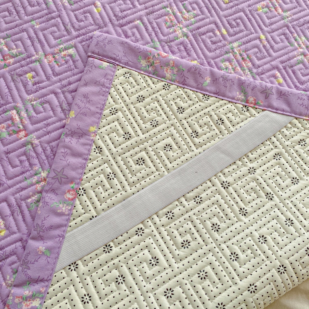 91家纺网 家纺一手货源 找家纺 金泰莱 2026新款老粗布床盖床垫学生床 床盖 紫罗兰