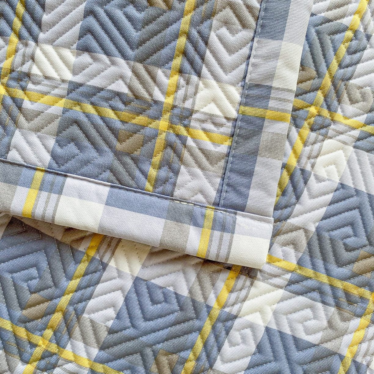 91家纺网 家纺一手货源 找家纺 金泰莱 2026新款老粗布床盖床垫学生床 床盖 简兮蓝