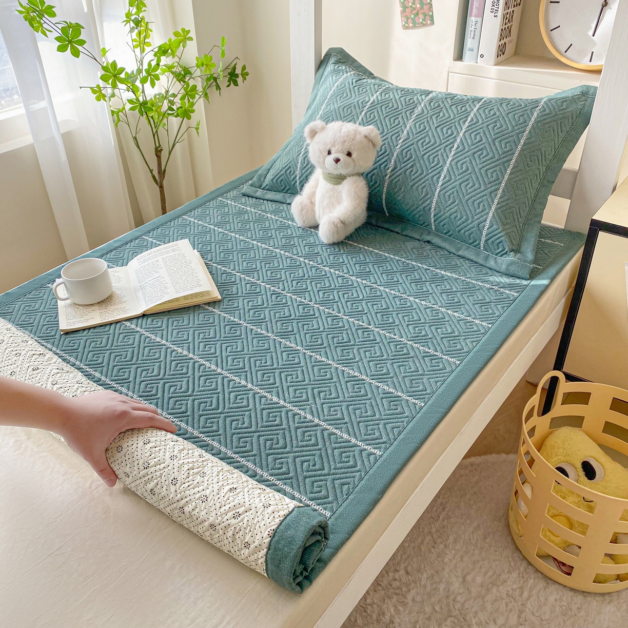 金泰莱 2026新款老粗布床盖床垫学生床 床盖 初见