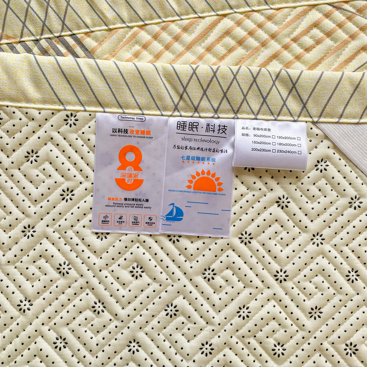 91家纺网 家纺一手货源 找家纺 金泰莱 2026新款老粗布床盖床垫学生床 床盖 艾米