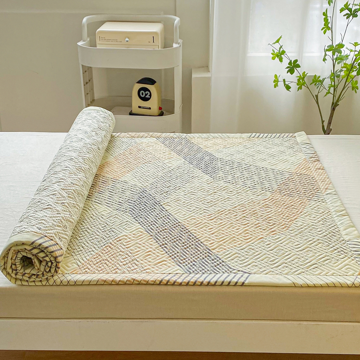 91家纺网 家纺一手货源 找家纺 金泰莱 2026新款老粗布床盖床垫学生床 床盖 艾米