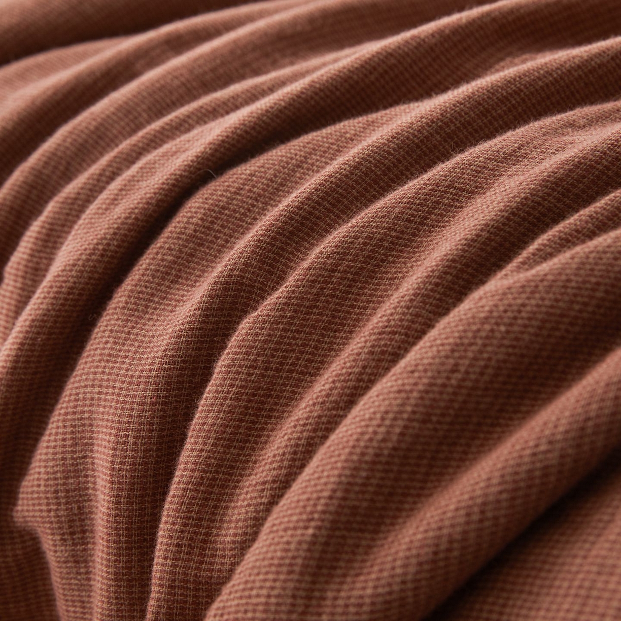 91家纺网 家纺一手货源 找家纺 乐家毛巾被（工厂自产自销） 2026新款A类新疆长绒棉色织提花双层纱千鸟格系列夏被 棕红