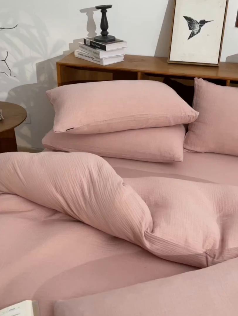 91家纺网 家纺一手货源 找家纺 （总）乐家毛巾被（工厂自产自销） 2026新款A类新疆长绒棉色织提花双层纱千鸟格系列夏被