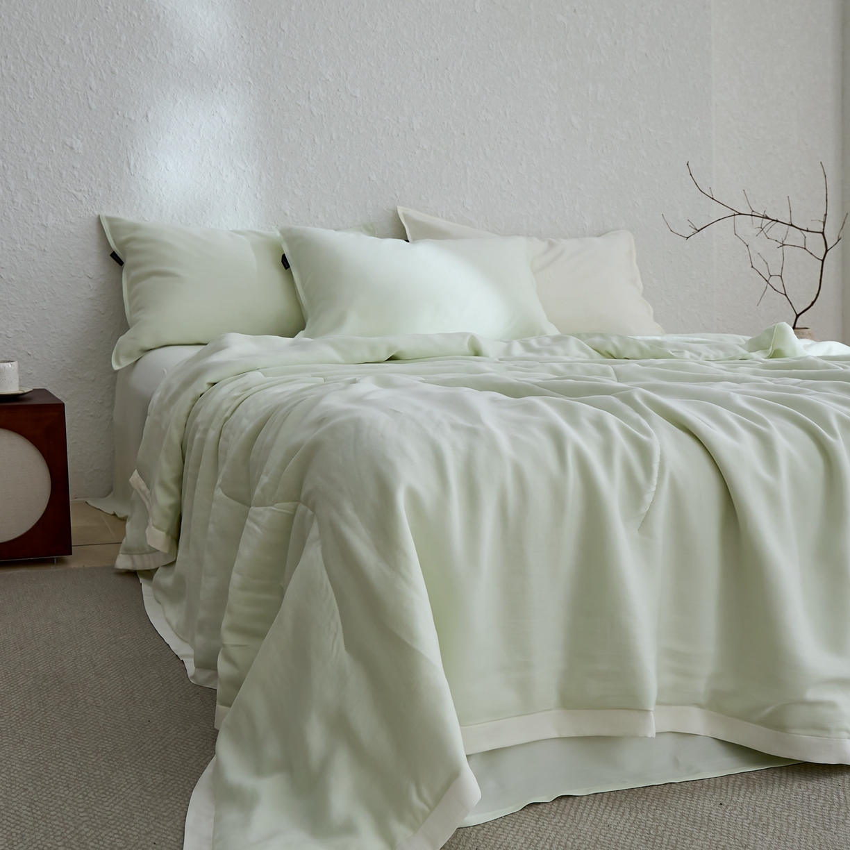 91家纺网 家纺一手货源 找家纺 （总）禧禾 2026新款60支兰精柔洗天丝冰蚕夏被夏凉被空调被-素禾