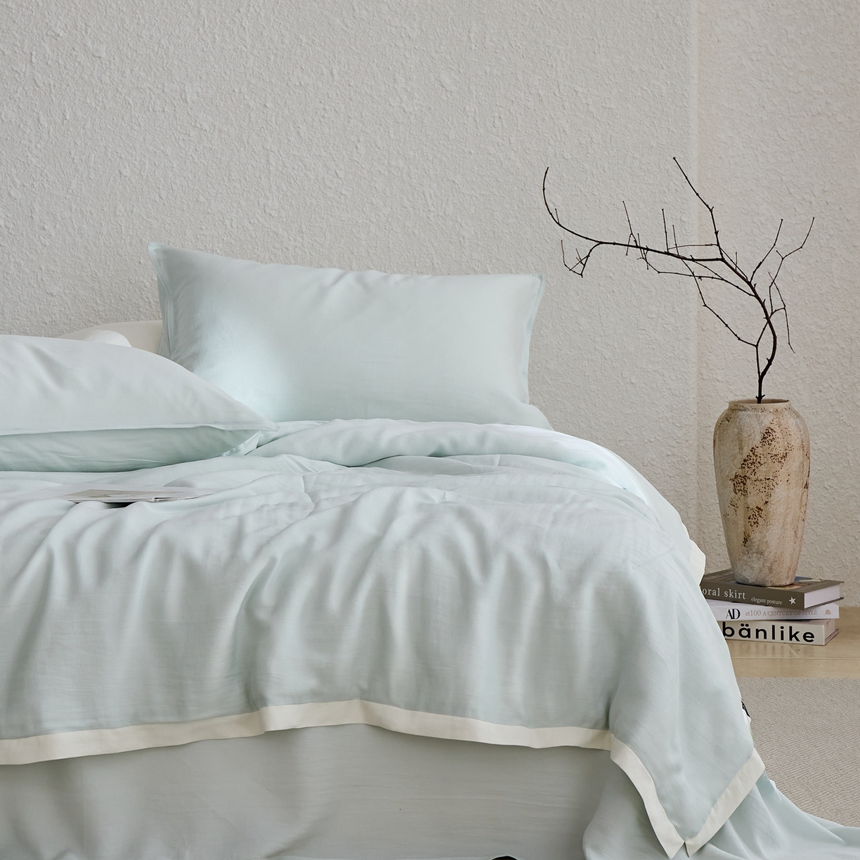 91家纺网 家纺一手货源 找家纺 （总）禧禾 2026新款60支兰精柔洗天丝冰蚕夏被夏凉被空调被-素禾