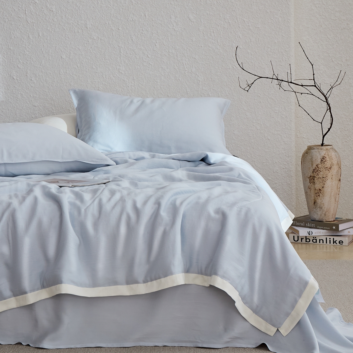 91家纺网 家纺一手货源 找家纺 （总）禧禾 2026新款60支兰精柔洗天丝冰蚕夏被夏凉被空调被-素禾