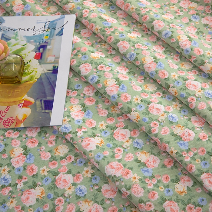 91家纺网 家纺一手货源 找家纺 帛洵家纺 2026新款A类原棉细纱印花老粗布凉席床单 青野繁花