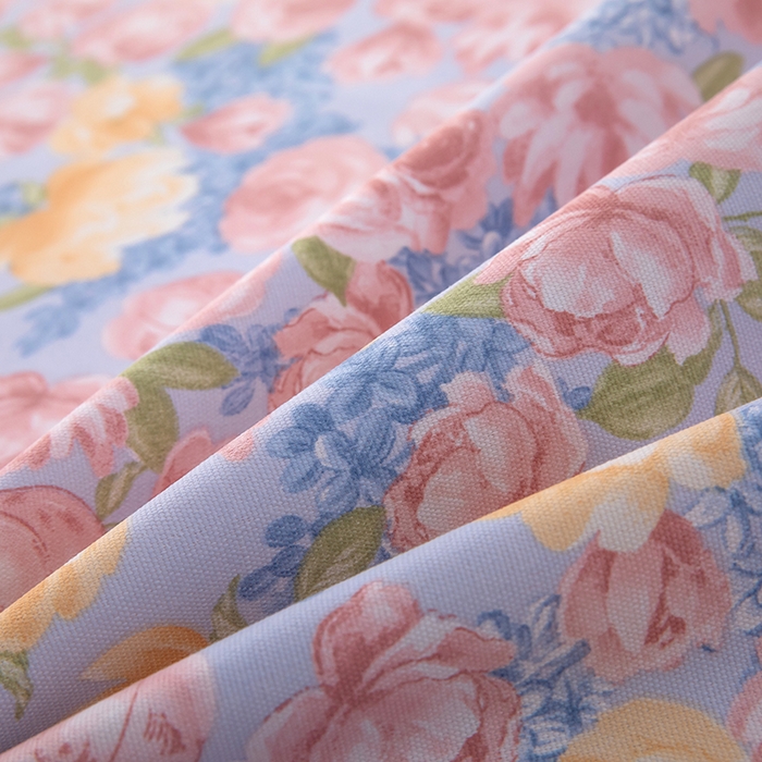 91家纺网 家纺一手货源 找家纺 帛洵家纺 2026新款A类原棉细纱印花老粗布凉席床单 晴空花事