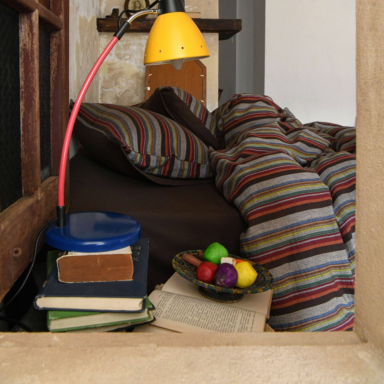 91家纺网 家纺一手货源 找家纺 （总）山舍家居 2026新款全棉纯棉色织中古纱布条纹四件套布里斯托