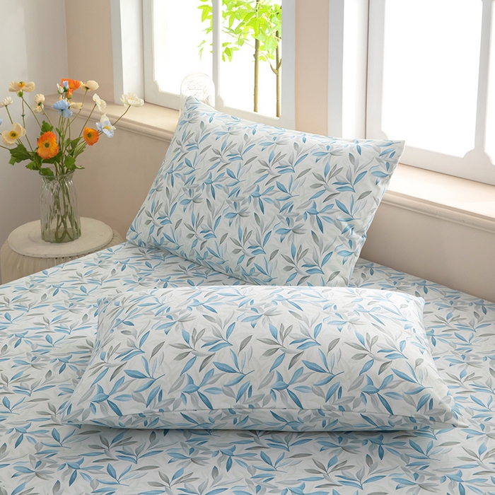 91家纺网 家纺一手货源 找家纺 帛洵家纺 2026新款A类原棉细纱印花老粗布凉席床单 幸运草