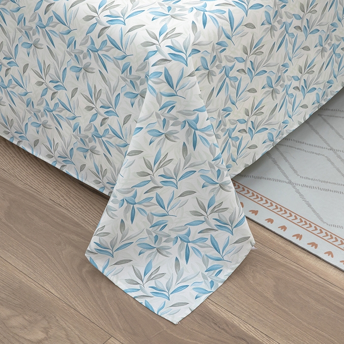 91家纺网 家纺一手货源 找家纺 帛洵家纺 2026新款A类原棉细纱印花老粗布凉席床单 幸运草