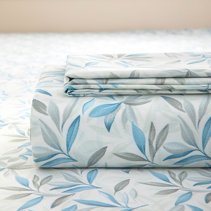 91家纺网 家纺一手货源 找家纺 帛洵家纺 2026新款A类原棉细纱印花老粗布凉席床单 幸运草