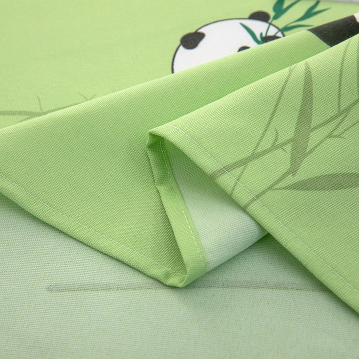 91家纺网 家纺一手货源 找家纺 帛洵家纺 2026新款A类原棉细纱印花老粗布凉席床单 熊猫报竹