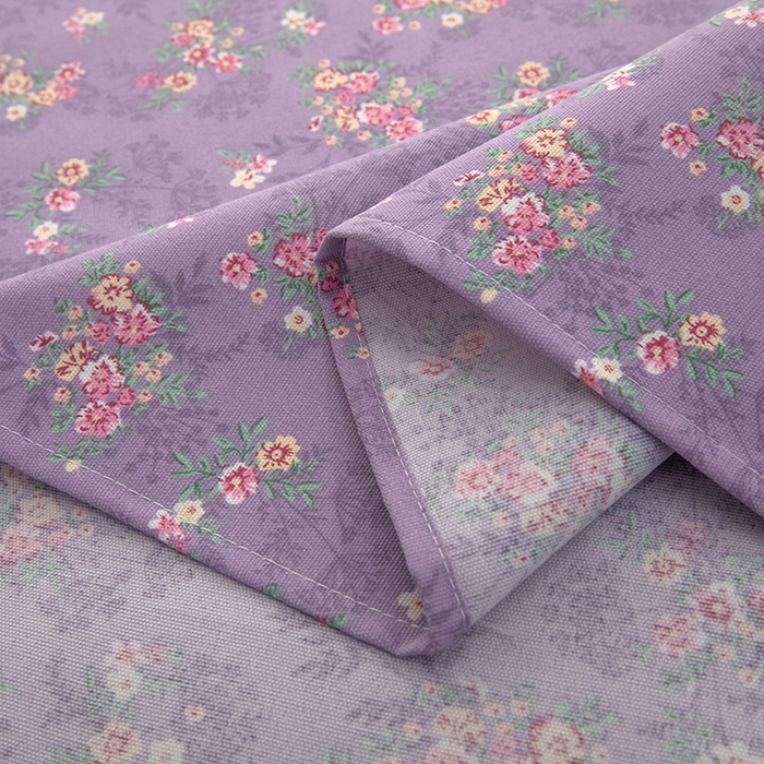 91家纺网 家纺一手货源 找家纺 帛洵家纺 2026新款A类原棉细纱印花老粗布凉席床单 紫雾小蔷薇