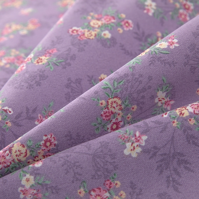 91家纺网 家纺一手货源 找家纺 帛洵家纺 2026新款A类原棉细纱印花老粗布凉席床单 紫雾小蔷薇