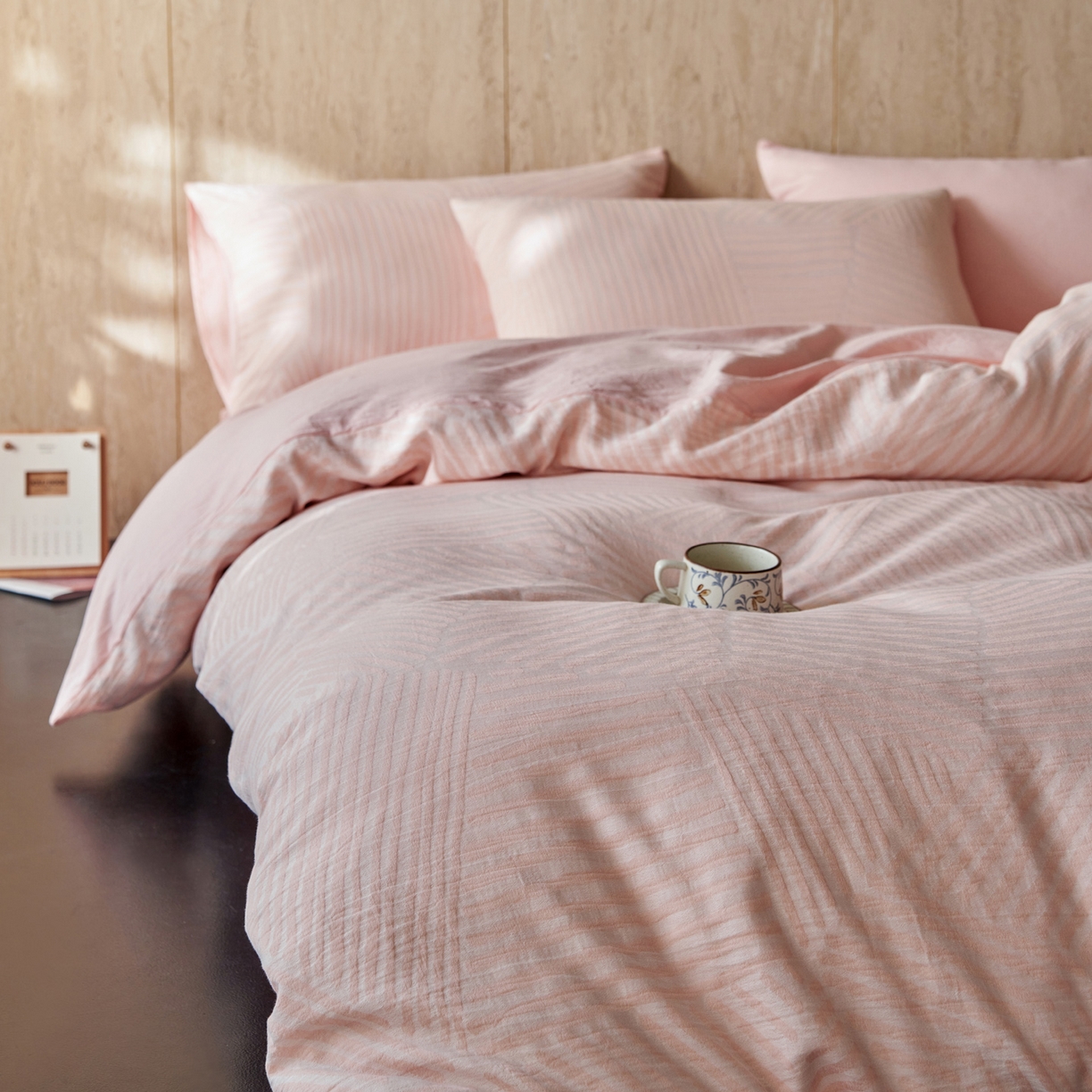 91家纺网 家纺一手货源 找家纺 （总）如一 2026春夏新款色织提花全棉纯棉水洗棉四件套