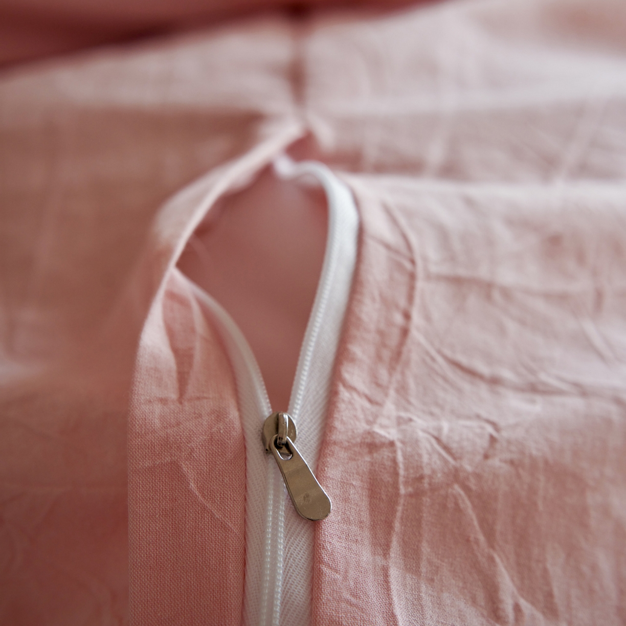 91家纺网 家纺一手货源 找家纺 如一 2026春夏新款色织提花全棉纯棉水洗棉四件套 浮光-粉