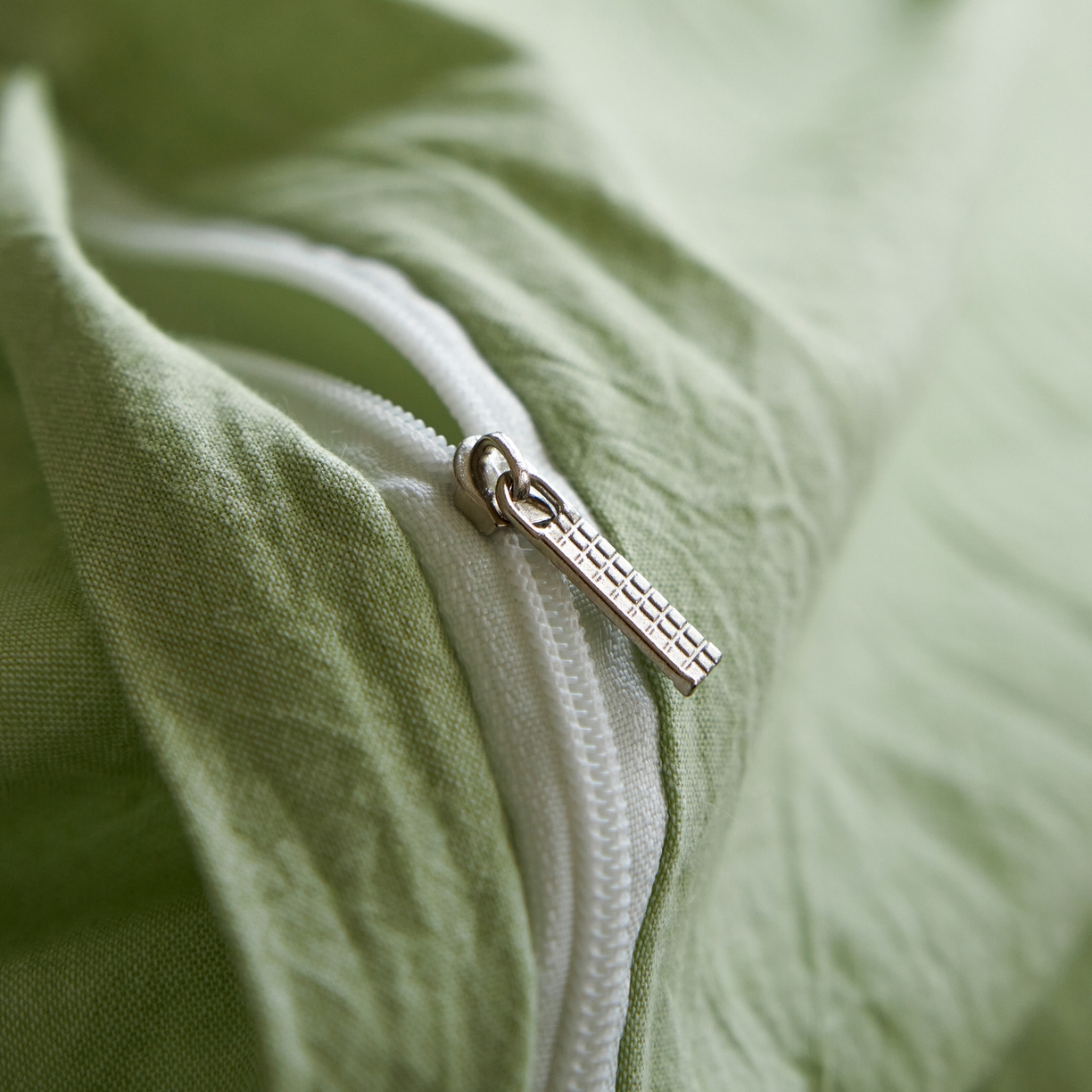 91家纺网 家纺一手货源 找家纺 如一 2026春夏新款色织提花全棉纯棉水洗棉四件套 浮光-绿