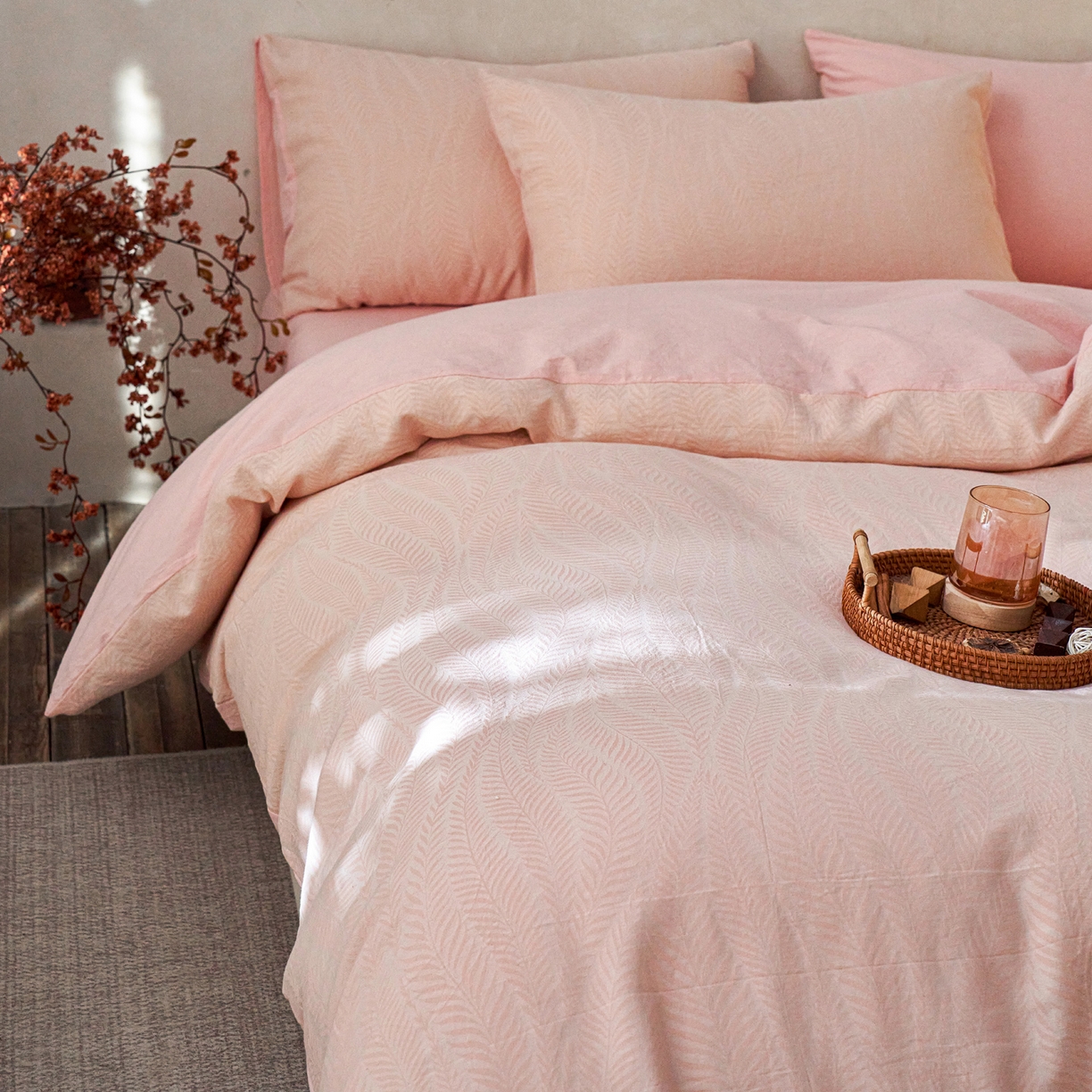 91家纺网 家纺一手货源 找家纺 （总）如一 2026春夏新款色织提花全棉纯棉水洗棉四件套