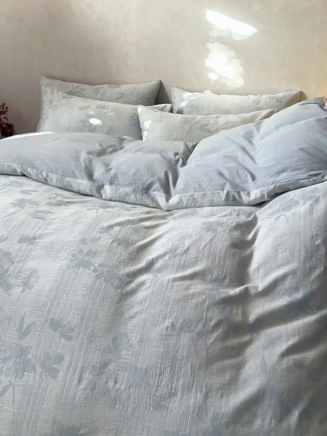 91家纺网 家纺一手货源 找家纺 如一 2026春夏新款色织提花全棉纯棉水洗棉四件套 兰序-蓝