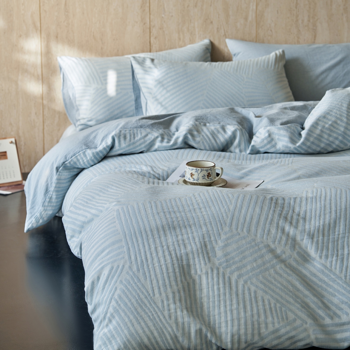 91家纺网 家纺一手货源 找家纺 （总）如一 2026春夏新款色织提花全棉纯棉水洗棉四件套