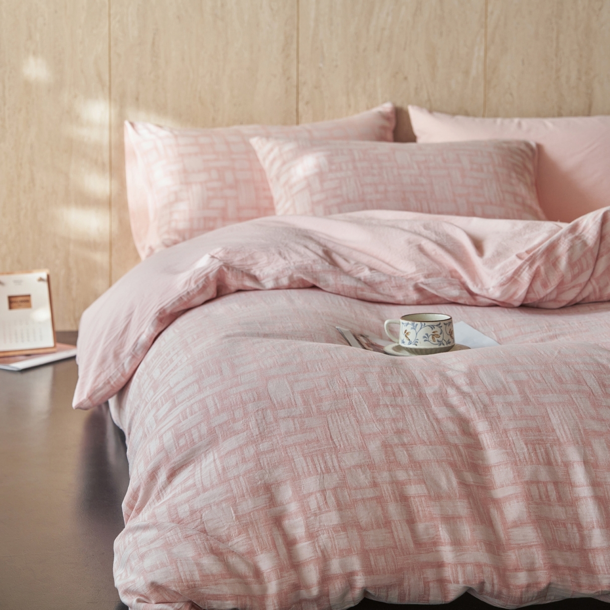 91家纺网 家纺一手货源 找家纺 （总）如一 2026春夏新款色织提花全棉纯棉水洗棉四件套