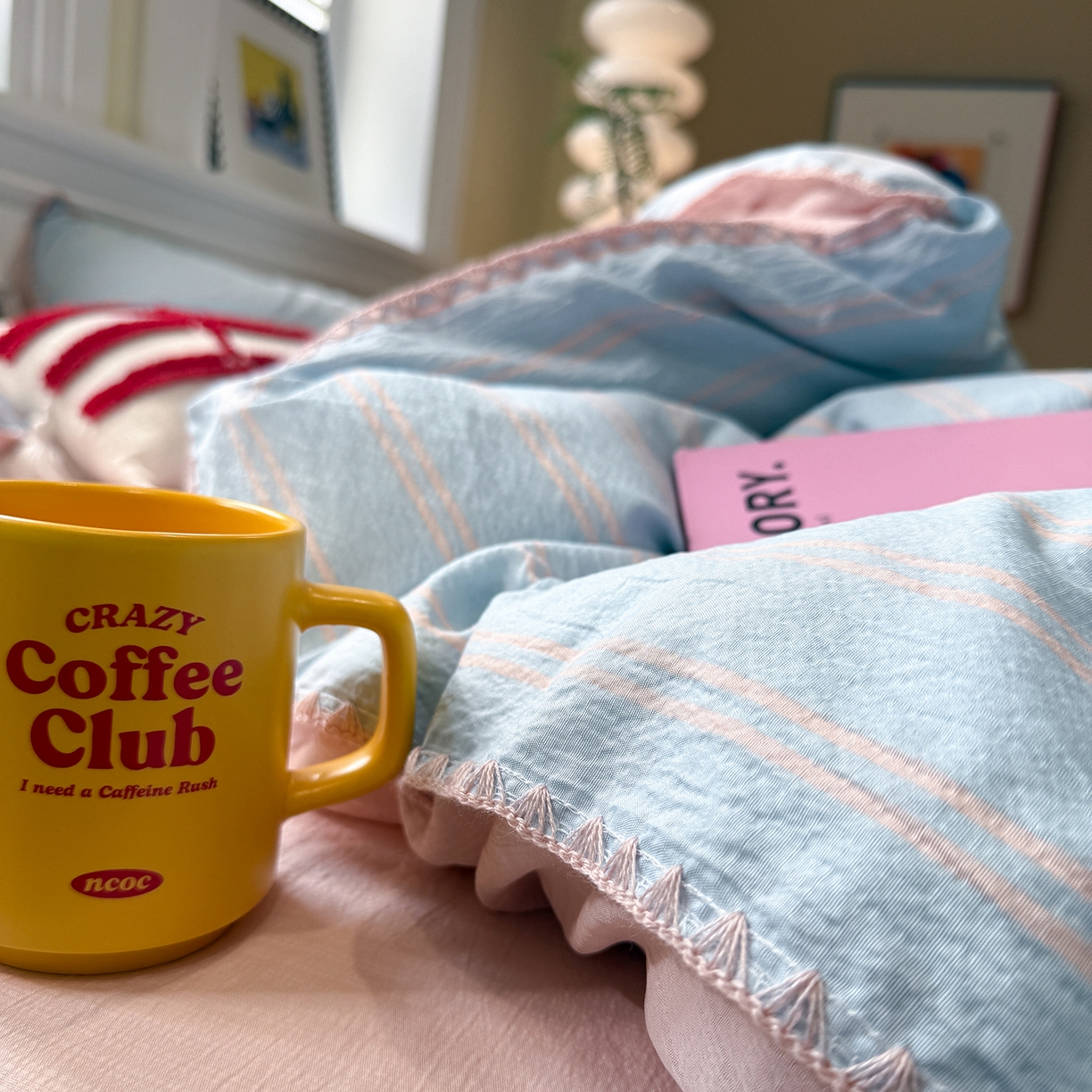 91家纺网 家纺一手货源 找家纺 水墨江南 2026新款条格系列贝壳边三角针四件套 海盐玉