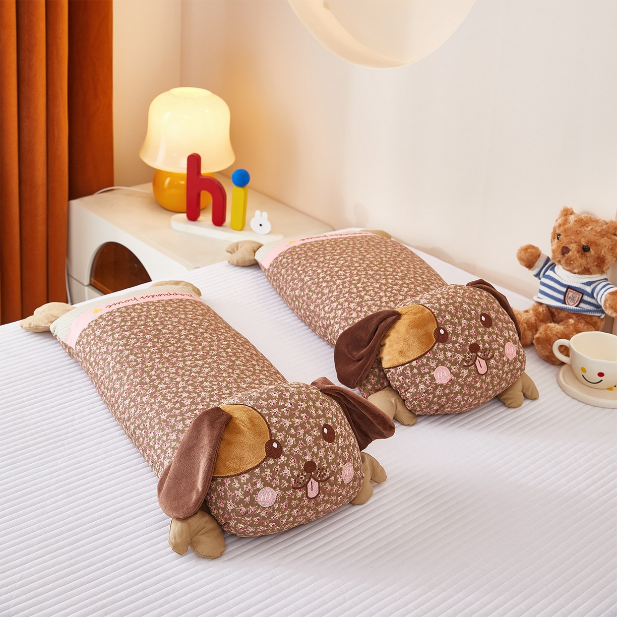 91家纺网 家纺一手货源 找家纺 （总）梦叶草 2026新款全棉萌趣趴睡狗荞麦枕枕头枕芯