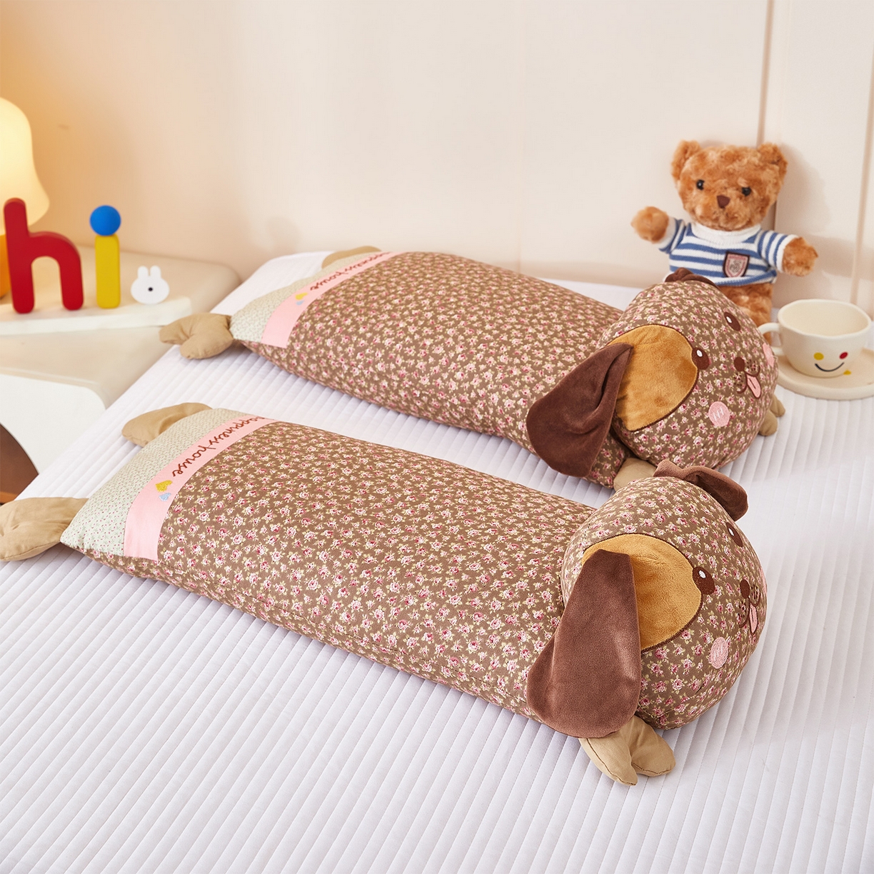 91家纺网 家纺一手货源 找家纺 （总）梦叶草 2026新款全棉萌趣趴睡狗荞麦枕枕头枕芯