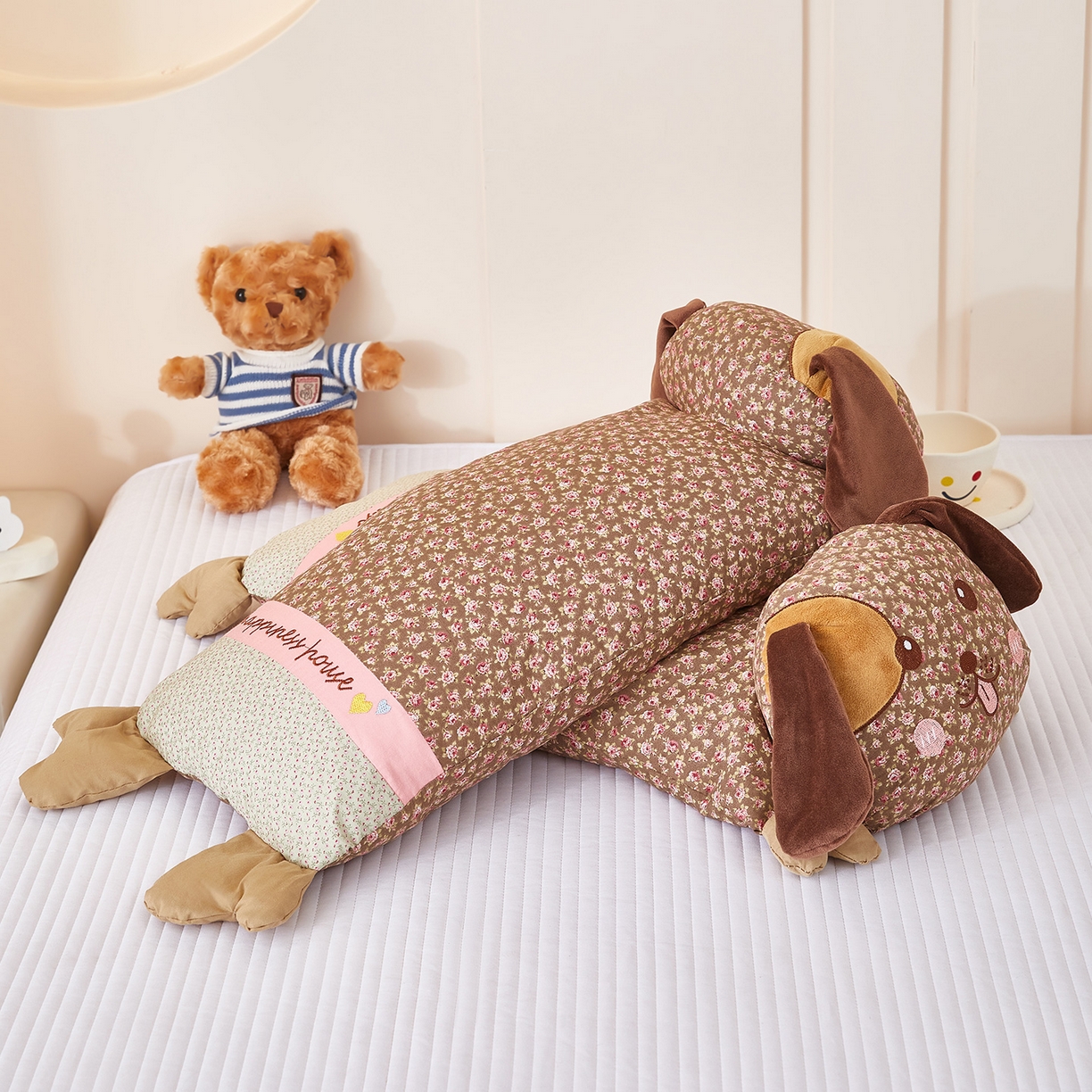 91家纺网 家纺一手货源 找家纺 （总）梦叶草 2026新款全棉萌趣趴睡狗荞麦枕枕头枕芯