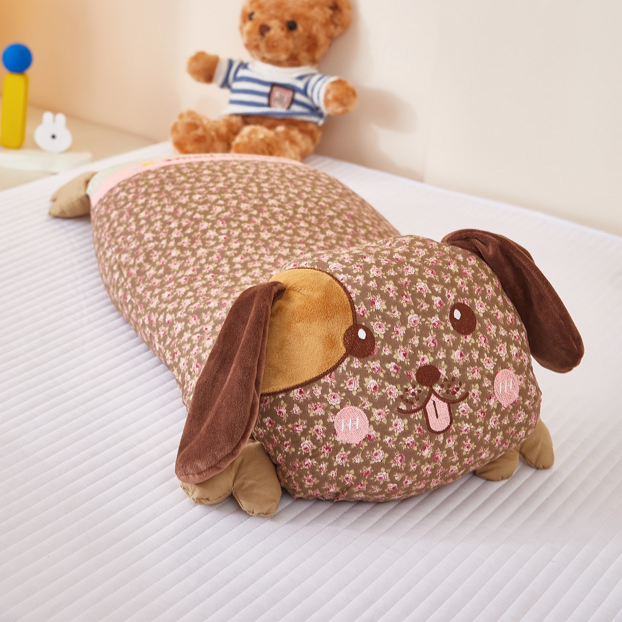 91家纺网 家纺一手货源 找家纺 （总）梦叶草 2026新款全棉萌趣趴睡狗荞麦枕枕头枕芯