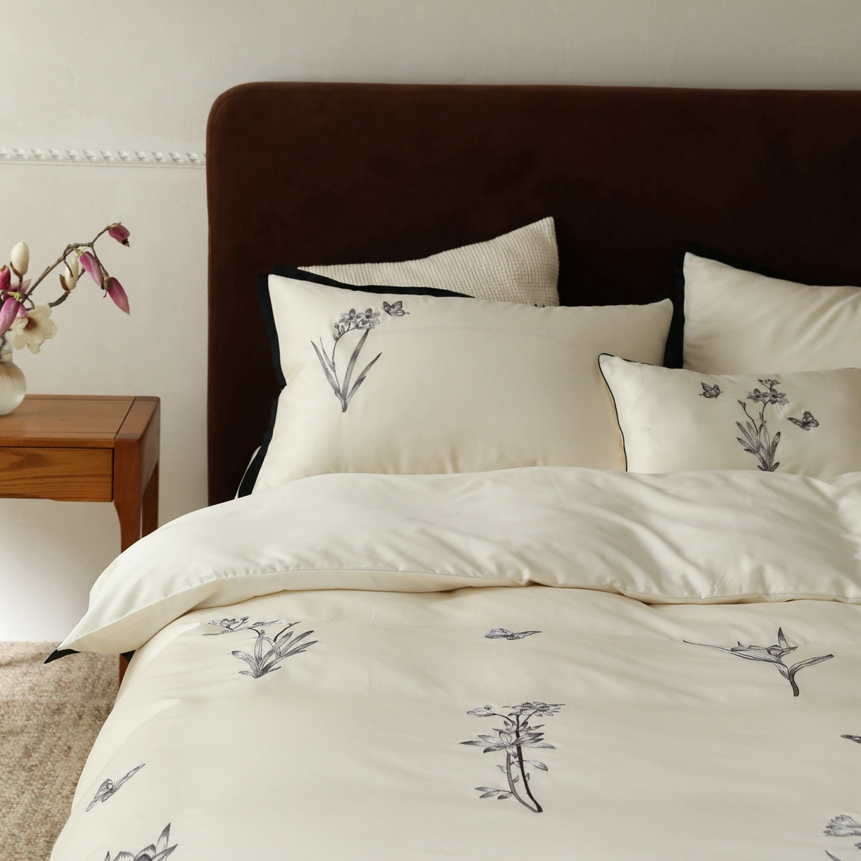 91家纺网 家纺一手货源 找家纺 （总）初拾 2026新款60支兰精天丝“东方美学”刺绣四件套-拾花集