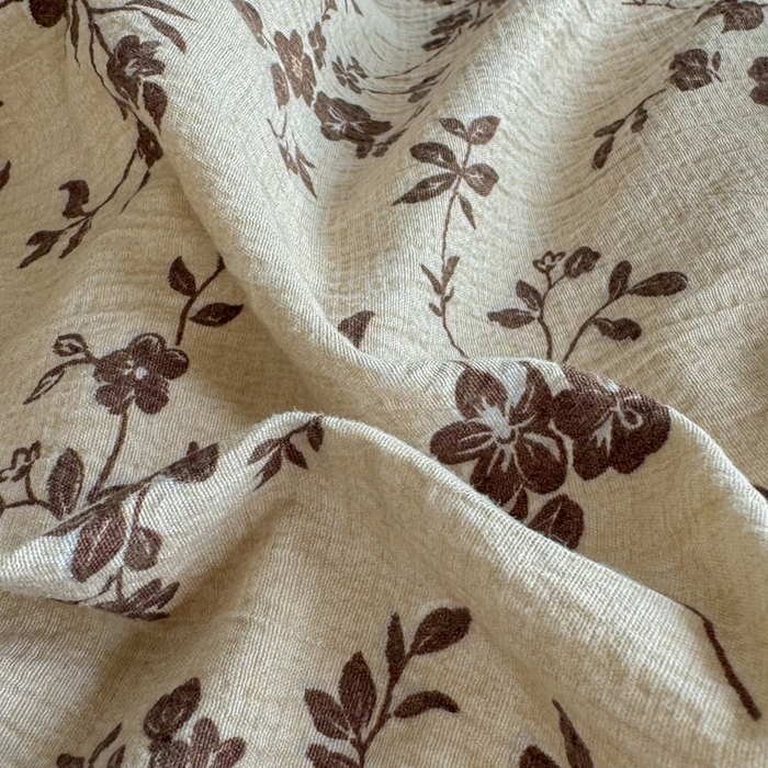 91家纺网 家纺一手货源 找家纺 洁柔家纺工厂店 2026春夏秋冬爆款新品高克重加厚原麻亚麻皱皱纱印花四件套 意晚