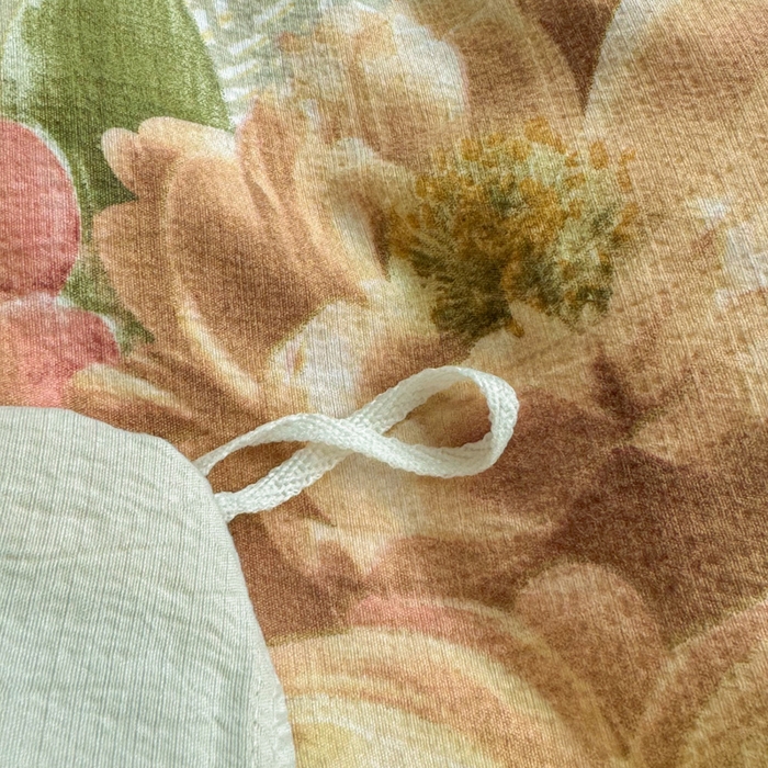 91家纺网 家纺一手货源 找家纺 洁柔家纺工厂店 2026春夏秋冬爆款新品高克重加厚原麻亚麻皱皱纱印花四件套 云烟晚