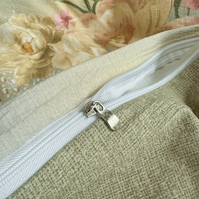 91家纺网 家纺一手货源 找家纺 洁柔家纺工厂店 2026春夏秋冬爆款新品高克重加厚原麻亚麻皱皱纱印花四件套 云烟晚