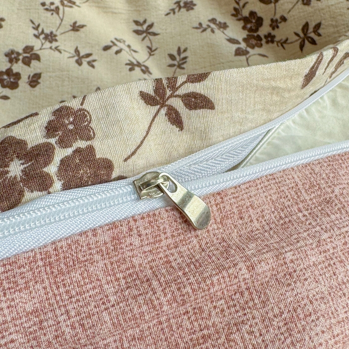 91家纺网 家纺一手货源 找家纺 洁柔家纺工厂店 2026春夏秋冬爆款新品高克重加厚原麻亚麻皱皱纱印花四件套 意晚