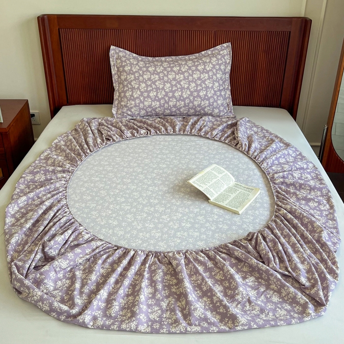 91家纺网 家纺一手货源 找家纺 （总）洁柔家纺工厂店 2026新款加厚亚麻皱皱纱床笠单床笠枕套床笠单品