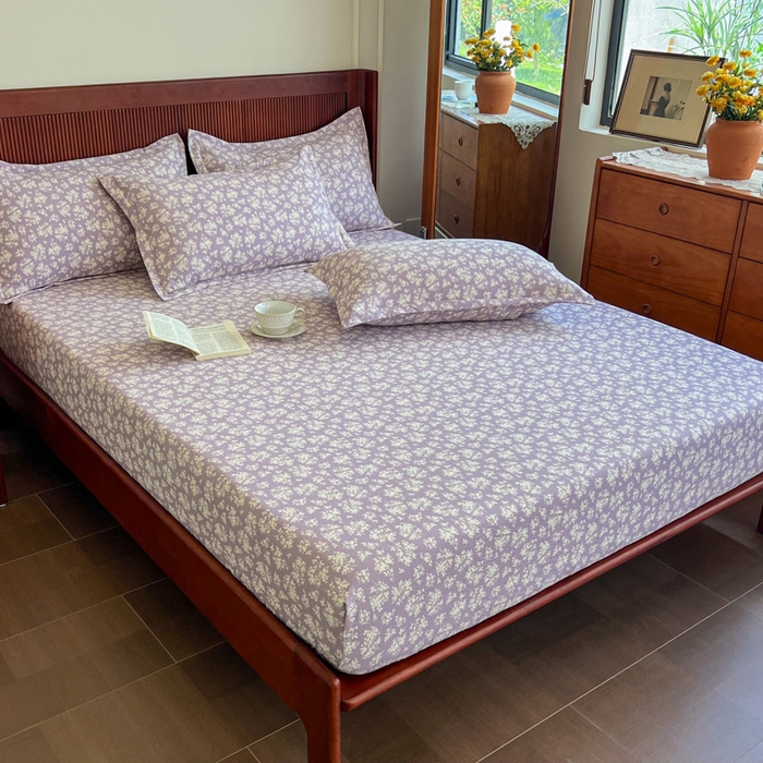 91家纺网 家纺一手货源 找家纺 （总）洁柔家纺工厂店 2026新款加厚亚麻皱皱纱床笠单床笠枕套床笠单品