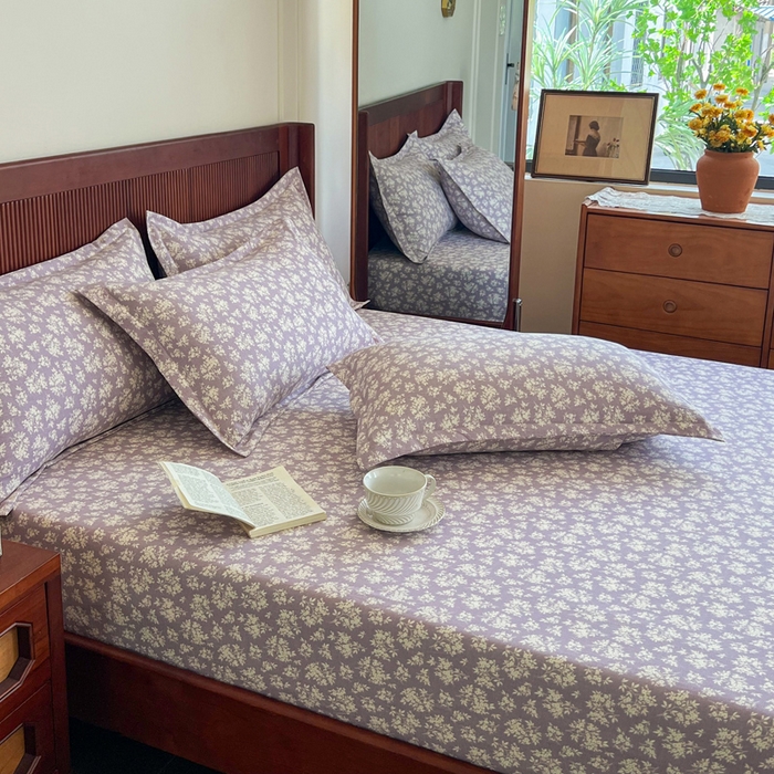 91家纺网 家纺一手货源 找家纺 （总）洁柔家纺工厂店 2026新款加厚亚麻皱皱纱床笠单床笠枕套床笠单品