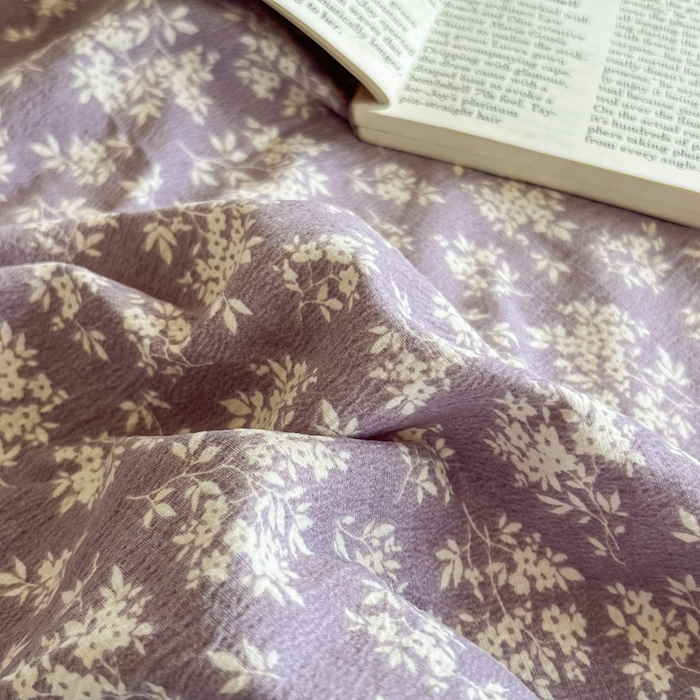 91家纺网 家纺一手货源 找家纺 洁柔家纺工厂店 2026新款加厚亚麻皱皱纱床笠单床笠枕套床笠单品 春光灿烂