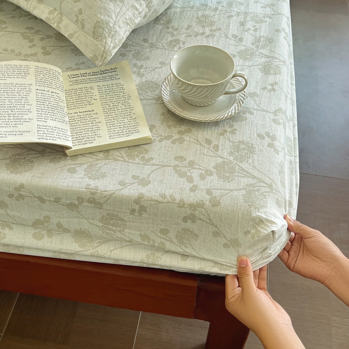 91家纺网 家纺一手货源 找家纺 洁柔家纺工厂店 2026新款加厚亚麻皱皱纱床笠单床笠枕套床笠单品 春秋