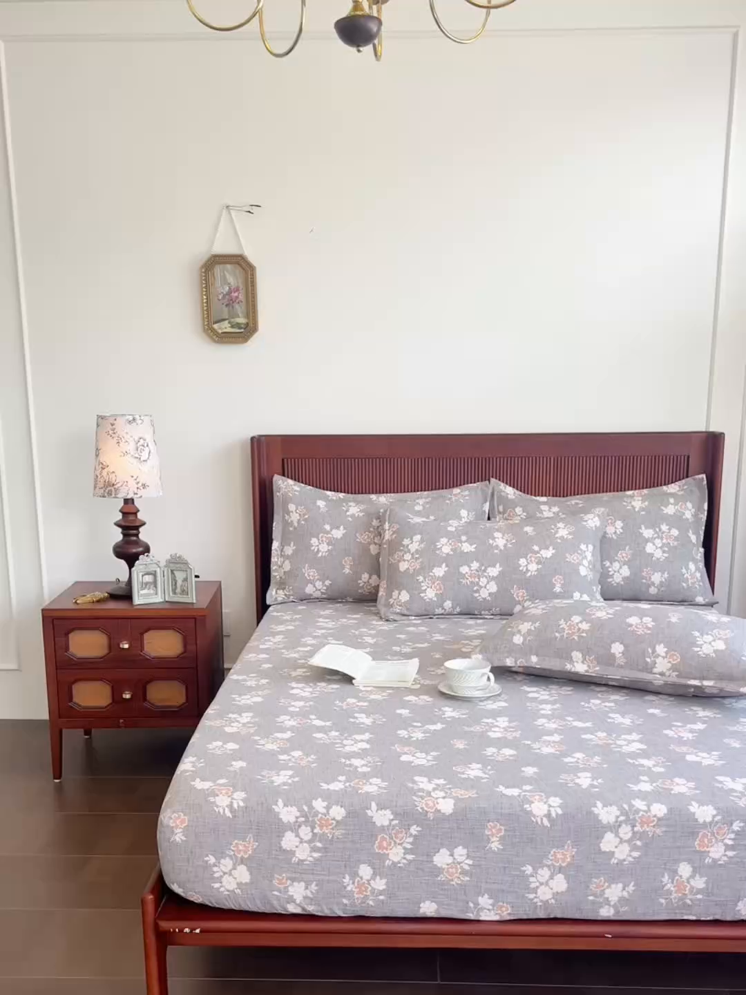 91家纺网 家纺一手货源 找家纺 洁柔家纺工厂店 2026新款加厚亚麻皱皱纱床笠单床笠枕套床笠单品 花漫