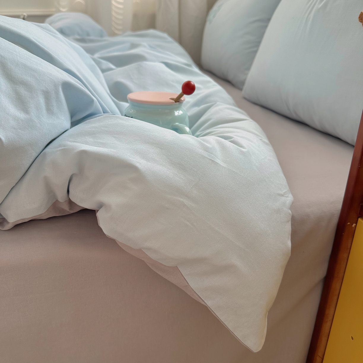 91家纺网 家纺一手货源 找家纺 （总）慕尚家纺 2026春夏新款色织水洗棉毛巾绣四件套