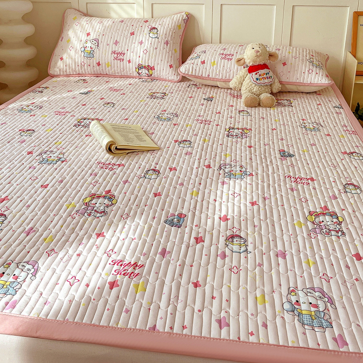 91家纺网 家纺一手货源 找家纺 （总）纽缦家纺 2026新款A类105g仿棉古法水洗棉床垫