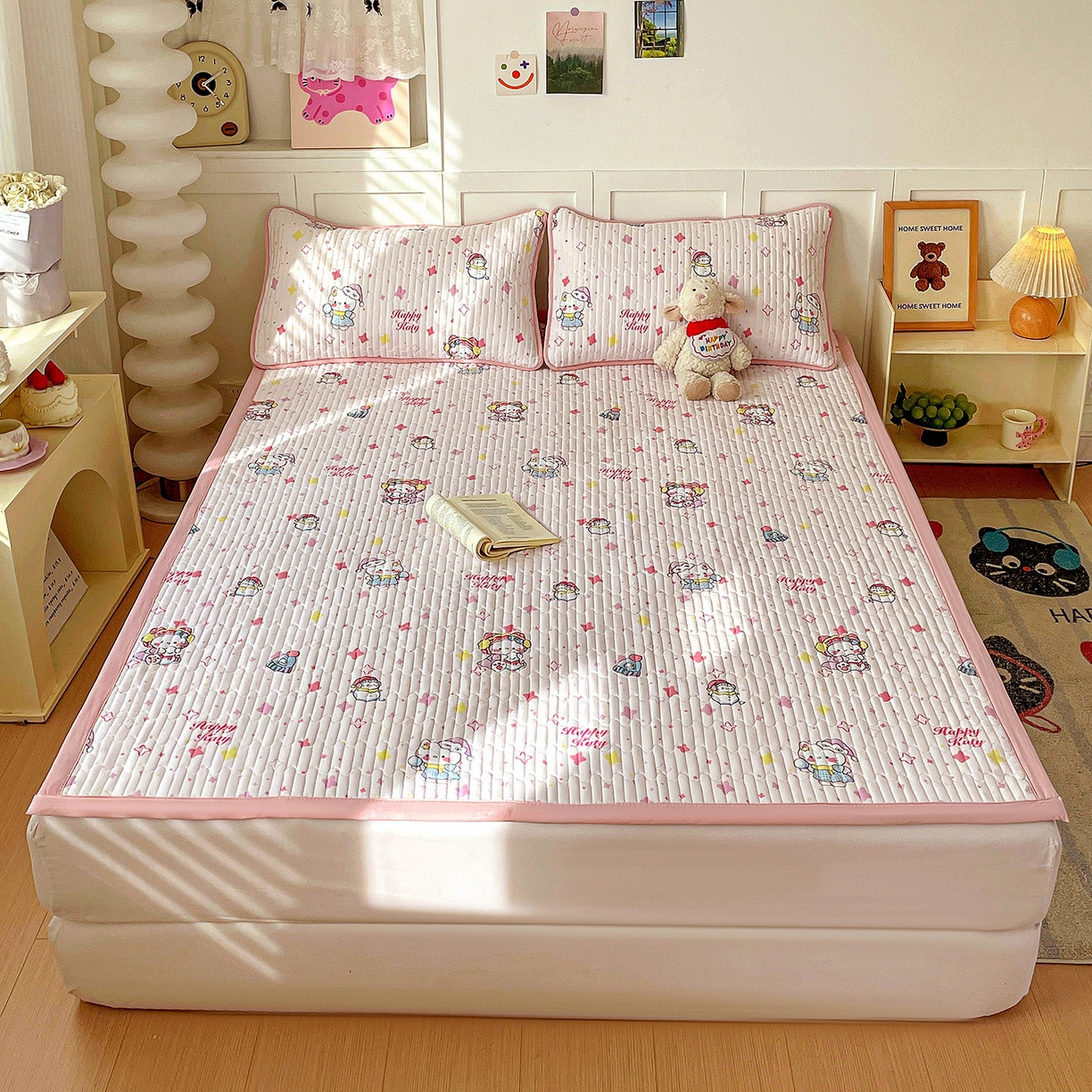 91家纺网 家纺一手货源 找家纺 （总）纽缦家纺 2026新款A类105g仿棉古法水洗棉床垫