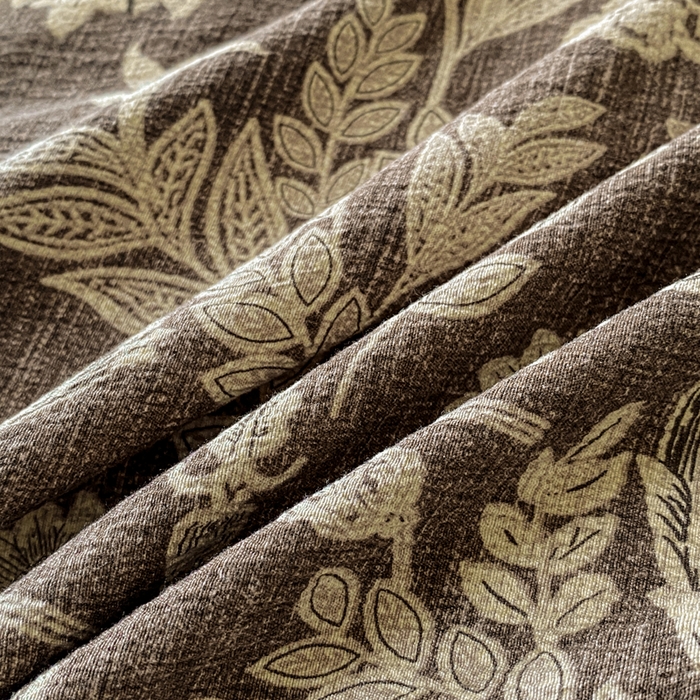 91家纺网 家纺一手货源 找家纺 赛琳 2026新款复古风亚麻原麻花边四件套（有买家秀）秋海棠