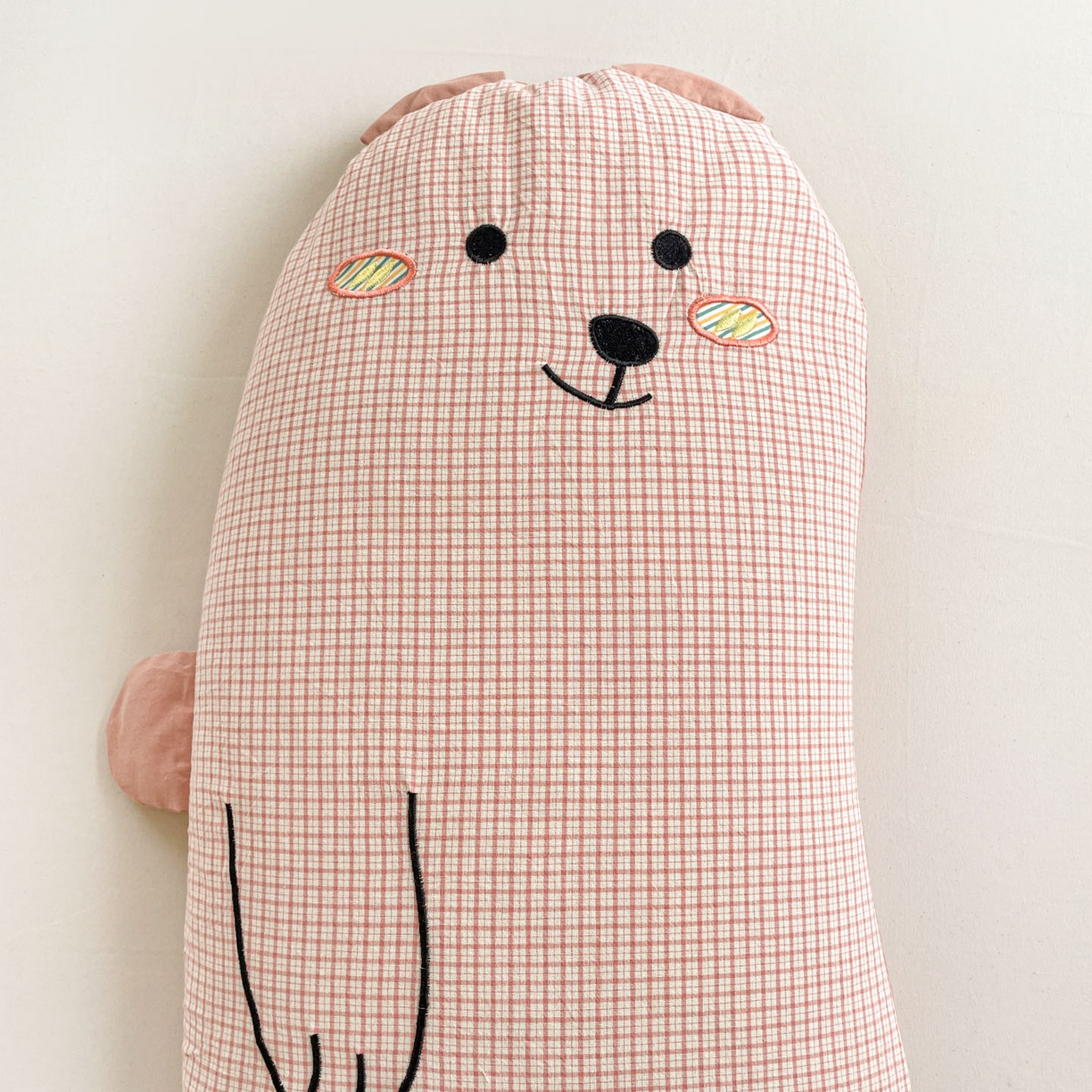 91家纺网 家纺一手货源 找家纺 梦叶草 2026新款全棉抱抱熊荞麦枕枕头枕芯 抱抱熊-粉色