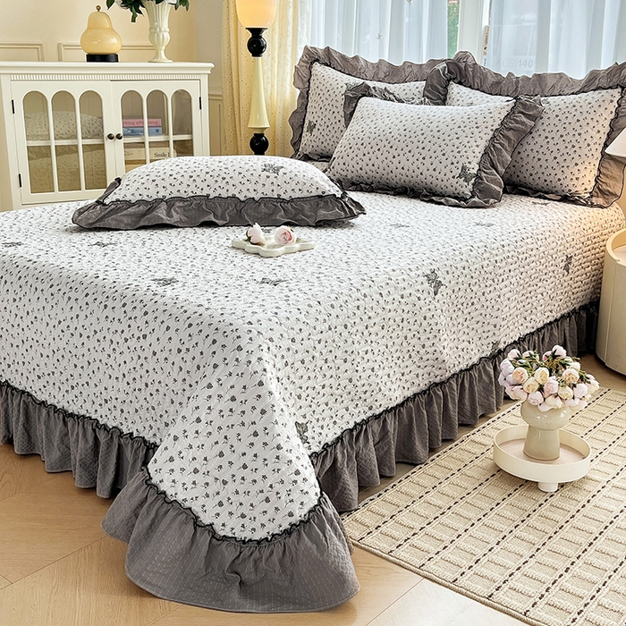 91家纺网 家纺一手货源 找家纺 妮恒美 2026新款法式床盖款四件套 爱意玫瑰