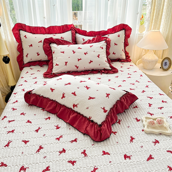 91家纺网 家纺一手货源 找家纺 妮恒美 2026新款法式床盖款四件套 马上成功